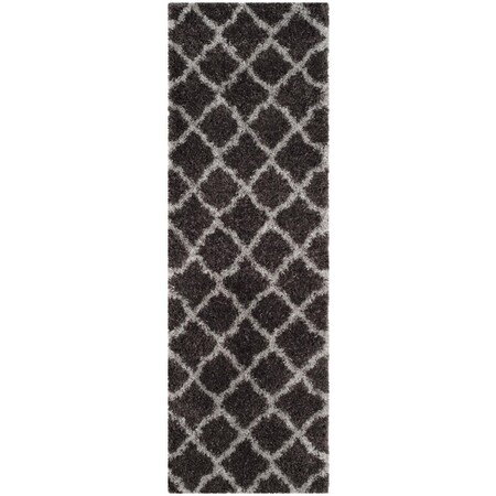 Safavieh Indie Shag Runner Rug, Dark Grey and Grey - 2 ft. - 3 in. x 7 ft. SGI322D-27